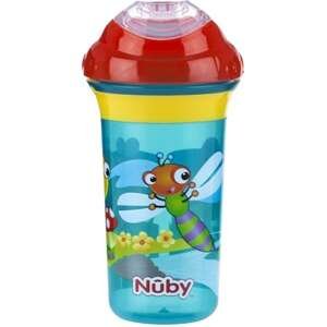 כוס אולטרא מצוירת Nuby 270 מ״ל – אדום/טורקיז