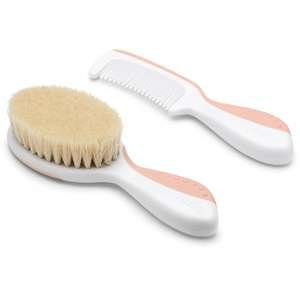 מברשת ומסרק Nuvita – ורוד/לבן