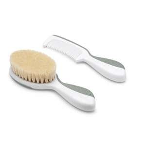מברשת ומסרק Nuvita – אפור/לבן