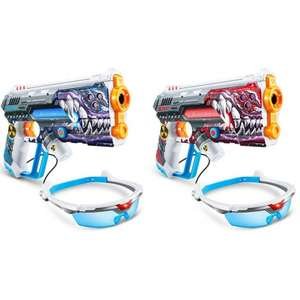 זוג רובי לייזר טאג עם משקפיים X-Shot Skins Laser 360