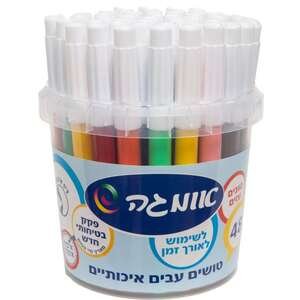 מארז 48 טושים עבים בכוס Omega