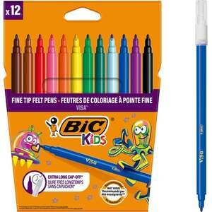חבילת 12 טושים צבעוניים חוד דק BIC Kids Visa