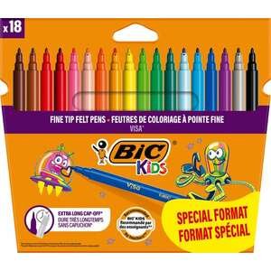 סט 18 טושים BIC Kids Visa חוד דק