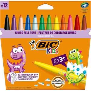 סט 12 טושים עבים BIC Visacolor XL