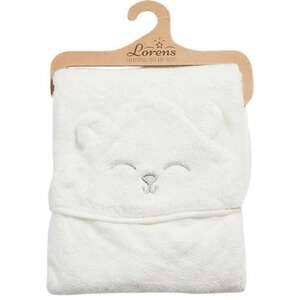 מגבת קפוצ׳ון Lorens לבן דובי 80×80