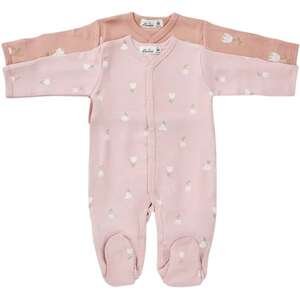 מארז זוג אוברולים Lorens NB – ורוד פרחים