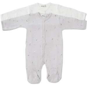 מארז זוג אוברולים Lorens מידה NB – אפור ספינות