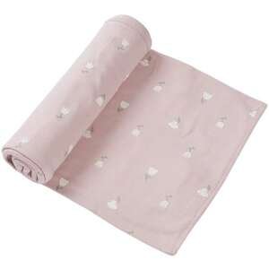 שמיכת טריקו 80×80 כותנה Lorens – ורוד פרחים