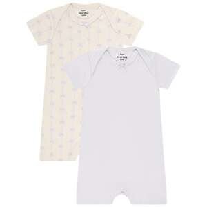 זוג אוברולים קצרים Minene – שמנת מודפס