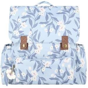 תיק גן רטרו Minene תכלת פרחים