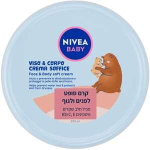 קרם סופט לפנים ולגוף Nivea Baby – 200 מ״ל