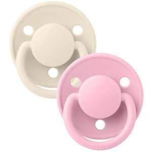 BIBS – זוג מוצצי סיליקון De Lux One Size – Ivory/Baby Pink