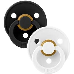 BIBS – זוג מוצצי לטקס Colour מידה 1 – Black/White