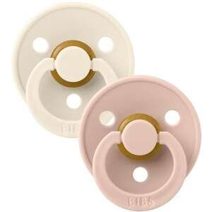זוג מוצצי BIBS Colour מידה 1 Ivory/Blush