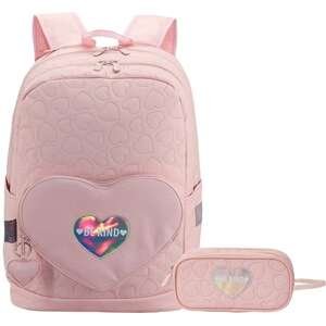 סט תיק וקלמר Palphot סטיילוש לב ורוד