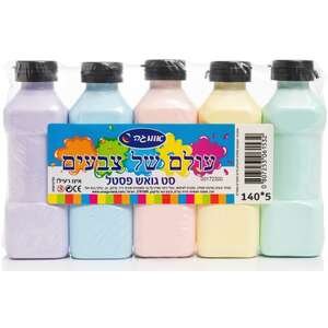 סט 5 בקבוקי גואש פסטל Omega