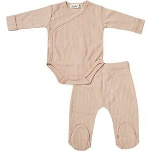 בגד גוף מעטפת ריב Lorens 3–6 חודשים – מוקה