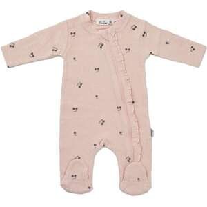 אוברול פיקה Lorens 100% כותנה 3–6 חודשים – ורוד דובדבנים