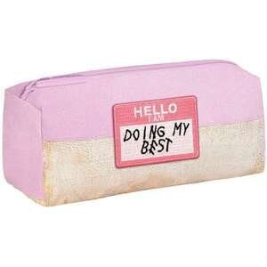 קלמר 2 תאים Marshmallow ורוד שובב