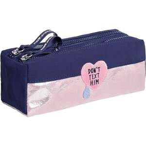 קלמר 2 תאים Marshmallow כחול שובב