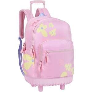 תיק טרולי 30 ליטר Marshmallow פרחים ורוד