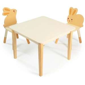 שולחן וזוג כסאות עץ לילדים Mentari