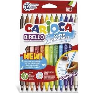 סט 12 טושים דו-צדדיים Carioca Birello