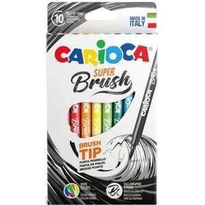 סט 10 טושים גמישים Carioca Super Brush
