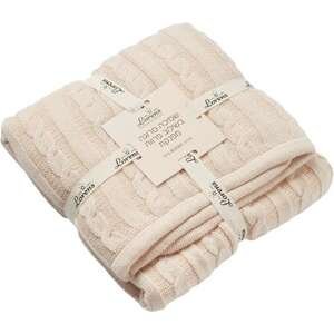 שמיכת סריג בשילוב פרווה Lorens 80×80 – קרם