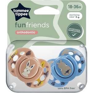 זוג מוצצים Tommee Tippee Fun Friends 18–36 חודשים – כחול/חום