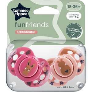 זוג מוצצים Tommee Tippee Fun Friends 18–36 – ורוד