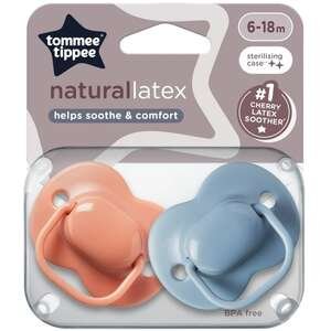 זוג מוצצי לטקס טבעי Tommee Tippee 6–18 חודשים