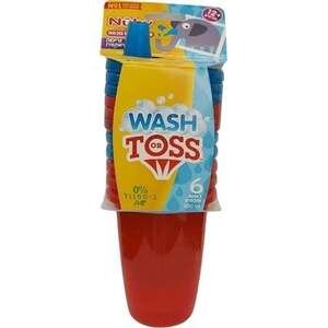 Nuby 6 כוסות 300 מ״ל אדום