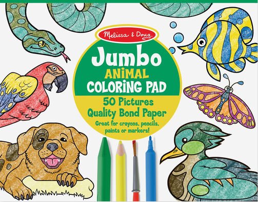 חוברת צביעה Jumbo מבית Melissa & Doug - חיות