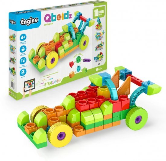 ערכת הרכבה 10 מודלים Engino Qboidz  - מכוניות מירוץ