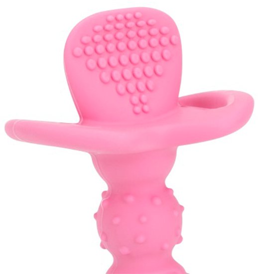 נשכן כפית סיליקון לטעימות ראשונות Nuby - צבע ורוד