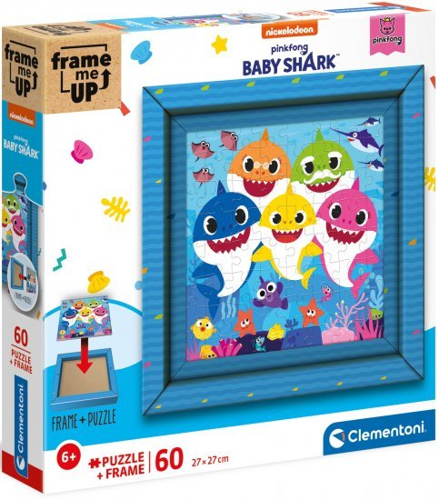 פאזל 60 חלקים עם מסגרת מבית Clementoni - בייבי שארק