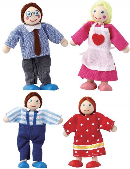 בובות לבית בובות מבית Pit Toys - ארבע בובות