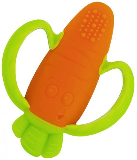 נשכן סיליקון בצורת גזר Infantino -צבע ירוק / כתום