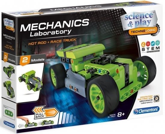 מעבדה מכאנית - מכונית ומשאית מירוץ מבית Clementoni