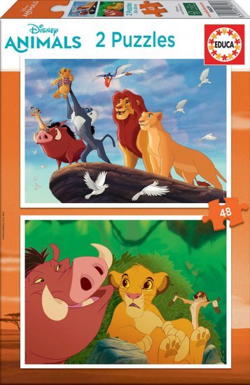 זוג פאזלים 48 חלקים מבית Educa - מלך האריות