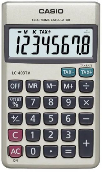 מחשבון כיס Casio  LC-403TV