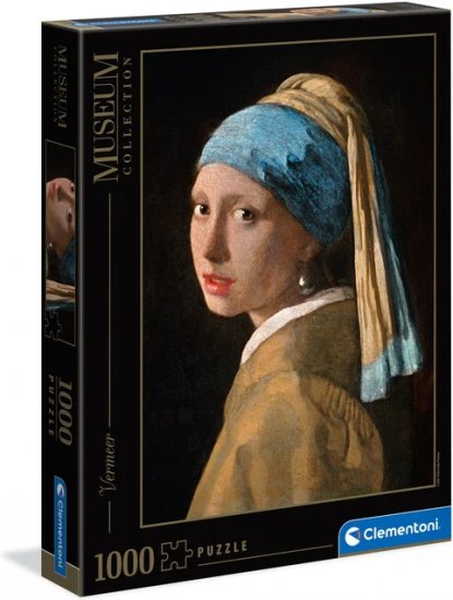 פאזל 1000 חלקים - סדרת מוזיאון מבית Clementoni - ורמיר - נערה עם עגיל פנינה