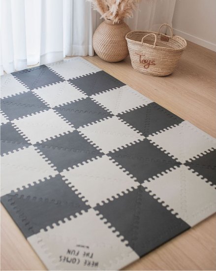 משטח פעילות פאזל מודולרי 127X186 ס''מ מבית Minene  - אפור