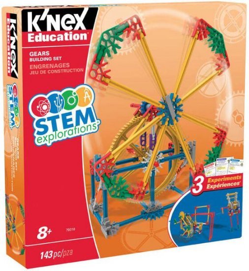 סט הרכבה 3 ב-1 גלגלי שיניים - 143 חלקים K'nex STEM Education