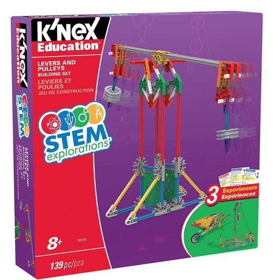 סט הרכבה 3 ב-1 מנופים וגלגלות - 139 חלקים  Knex Education STEM