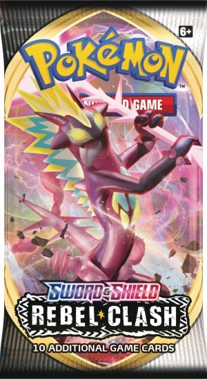 קלפי אספנות פוקימון Pokemon TCG:  Sword and shield - Rebel Clash Booster - עשרה קלפים בחפיסה