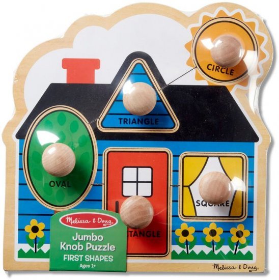 פאזל מעץ כפתורי ג'מבו 5 חלקים מבית Melissa and Doug