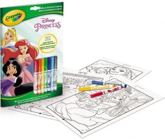 ערכת דפי צביעה ויצירה Crayola - נסיכות דיסני