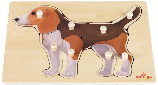 פאזל מעץ מבית Pit Toys - כלב